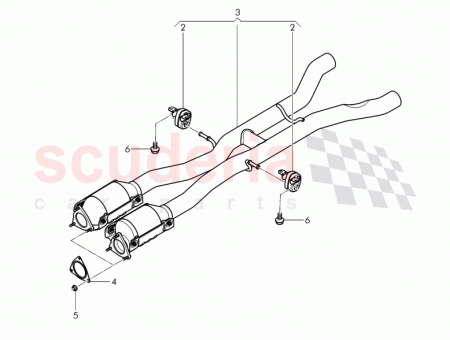 Photo of exhaust pipe with catalyst 3W3 254 600…