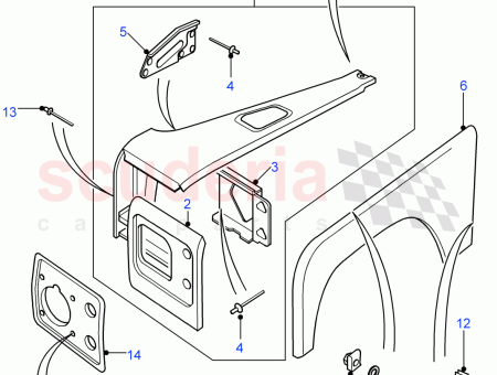 Photo of VERKLEIDUNG VORDERER KOTFL GEL VORNE…