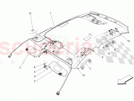 Photo of ROOF UPHOLSTERY ASSEMBLY POWER SUNROOF ZEGNA EDITION INTERIORS…