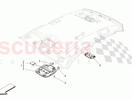 Photo of DOMELIGHT PLATE POWER SUNROOF ALCANTARA ROOFLINING SAND…