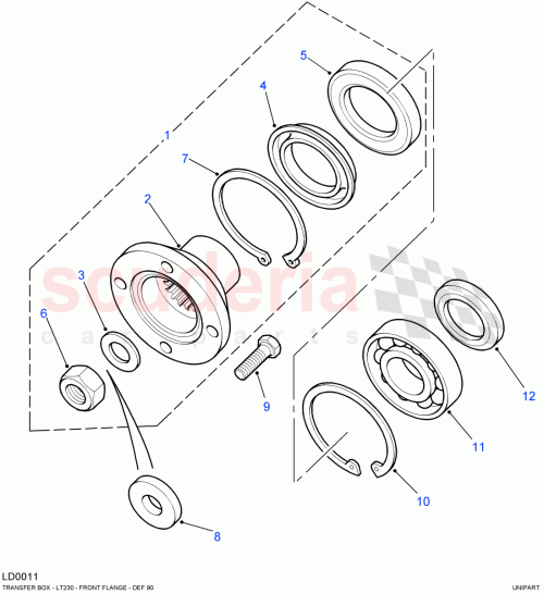 Part Diagram for Land Rover PYF500010