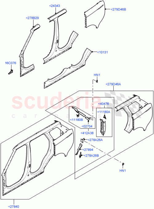 Part Diagram for Land Rover LR164018