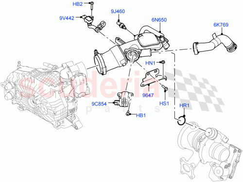 Part Diagram for Land Rover LR158198