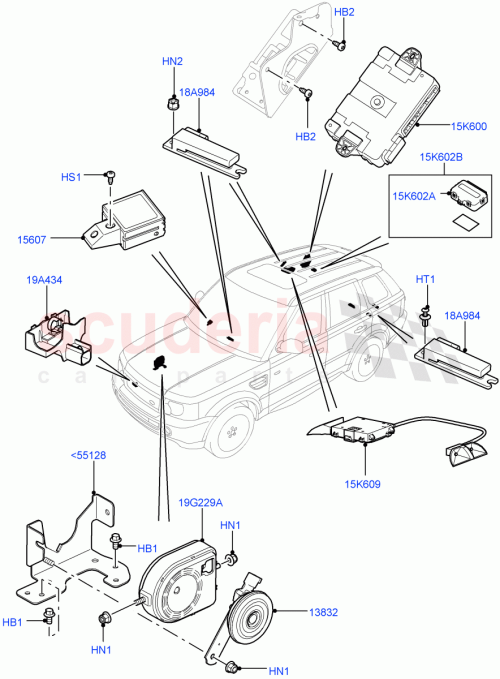 Part Diagram for Land Rover LR021889