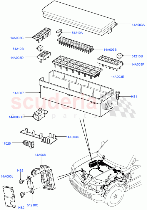 Part Diagram for Land Rover YQG100420L