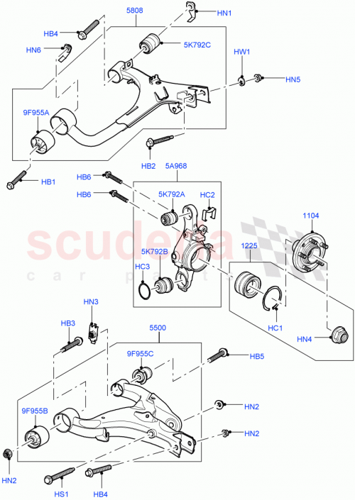 Part Diagram for Land Rover RLH500130
