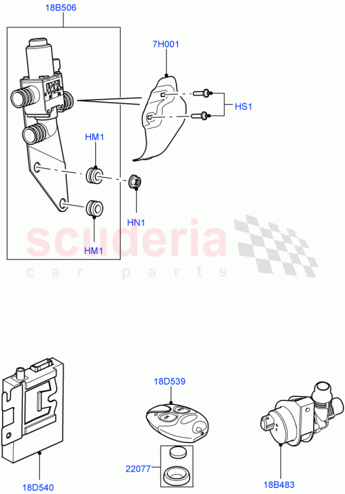 Part Diagram for Land Rover JEO000010