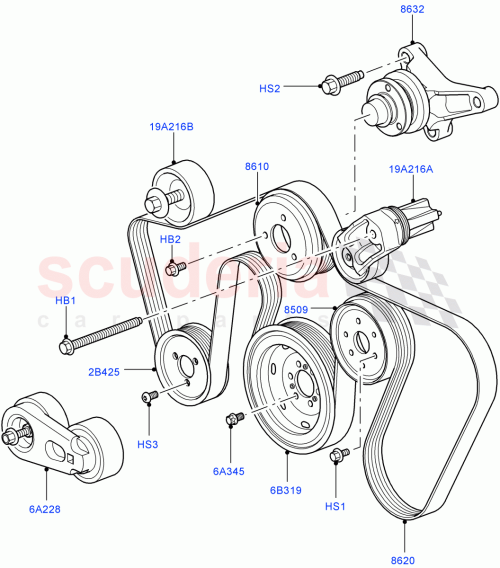 Part Diagram for Land Rover PQH500020