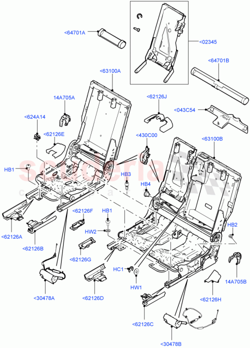 Part Diagram for Land Rover LR104472