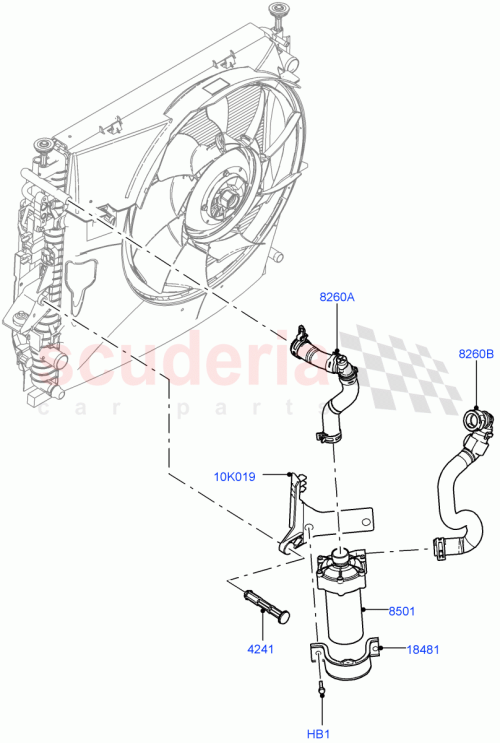 Part Diagram for Land Rover LR019005