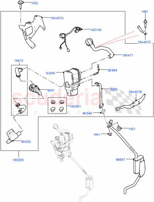 Part Diagram for Land Rover LR101444