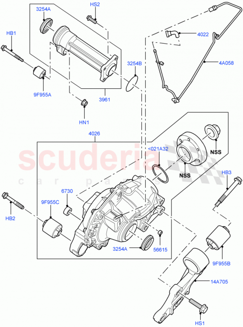 Part Diagram for Land Rover TYX500040