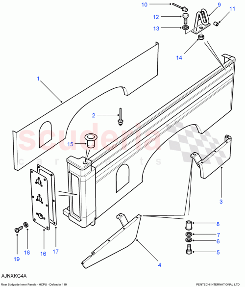Part Diagram for Land Rover MTC7481