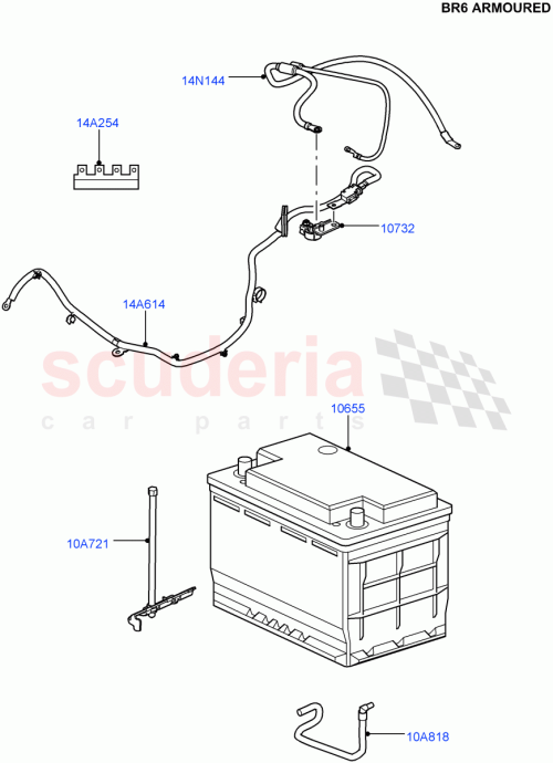 Part Diagram for Land Rover YTA500630