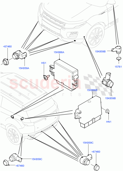 Part Diagram for Land Rover LR057737