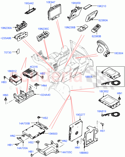 Part Diagram for Land Rover LR038541