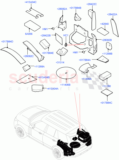 Part Diagram for Land Rover LR104284