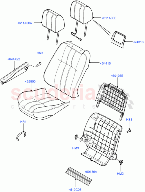 Part Diagram for Land Rover HBA501560WTM