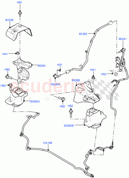 Part Diagram for Land Rover LR141381