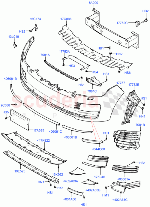 Part Diagram for Land Rover LR101449