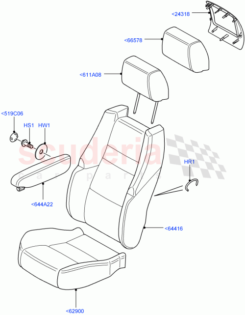 Part Diagram for Land Rover HCA501010NUG