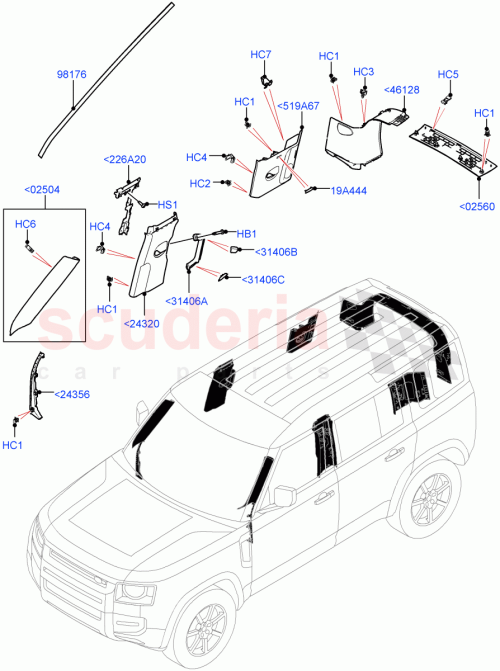 Part Diagram for Land Rover LR131922