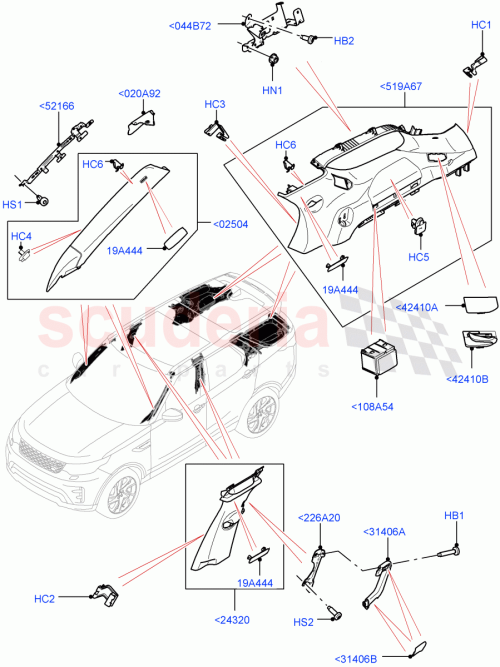 Part Diagram for Land Rover LR144424