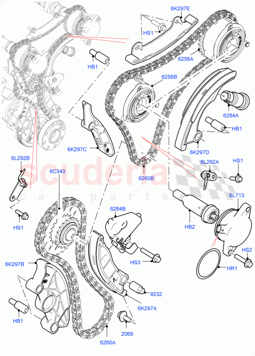 Part Diagram for Land Rover LR142280
