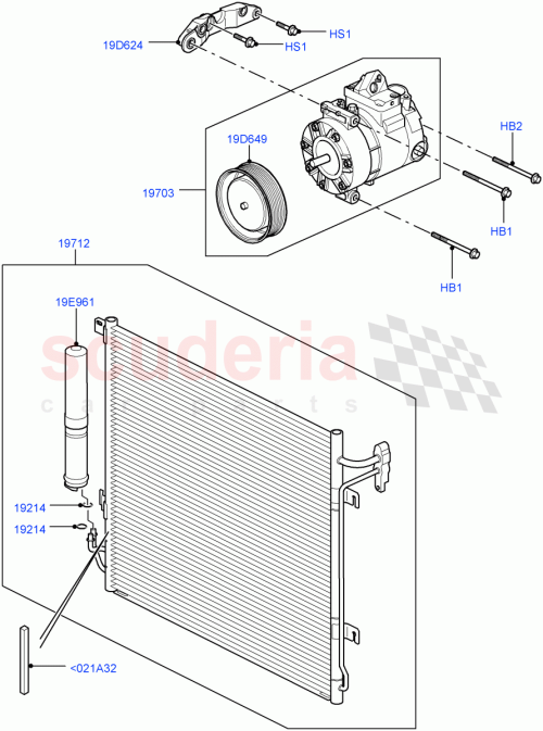 Part Diagram for Land Rover JRJ500020