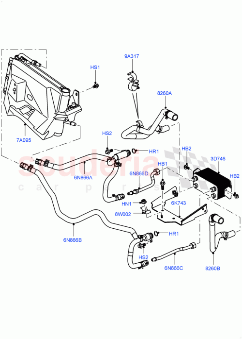 Part Diagram for Land Rover UBU500092