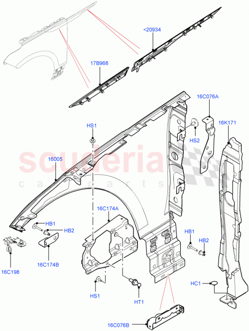 Part Diagram for Land Rover LR091707