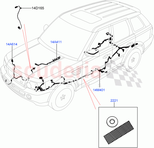 Part Diagram for Land Rover LR030516