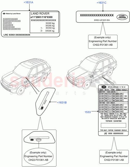 Part Diagram for Land Rover JLM21733SH