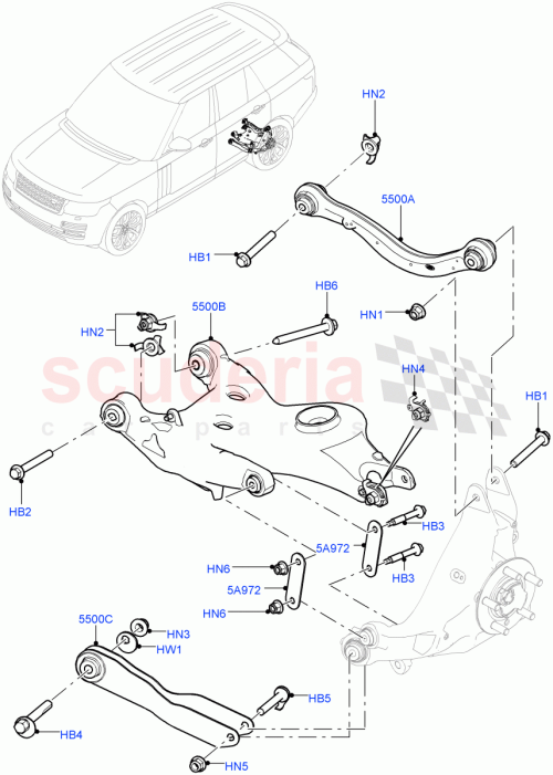 Part Diagram for Land Rover RYH500530