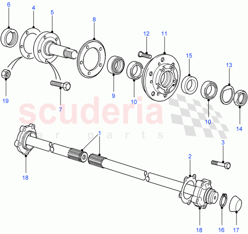 Part Diagram for Land Rover TOB500030