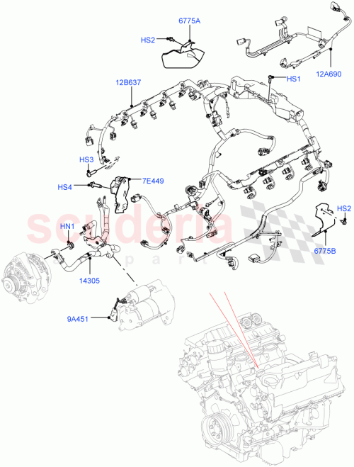 Part Diagram for Land Rover LR010904