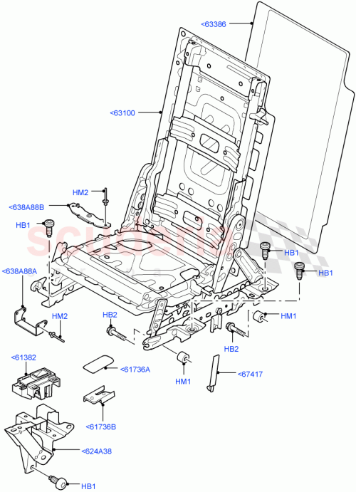 Part Diagram for Land Rover HTM500011