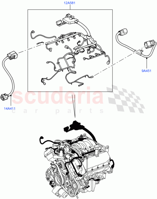 Part Diagram for Land Rover YSB500470