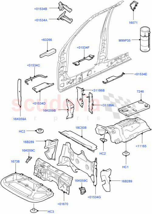 Part Diagram for Land Rover EUH000680