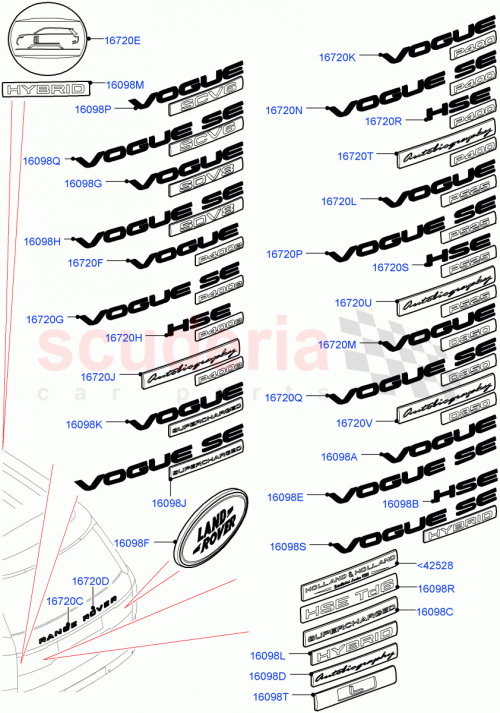 Part Diagram for Land Rover LR053521