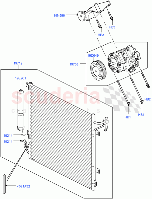 Part Diagram for Land Rover YLU500250