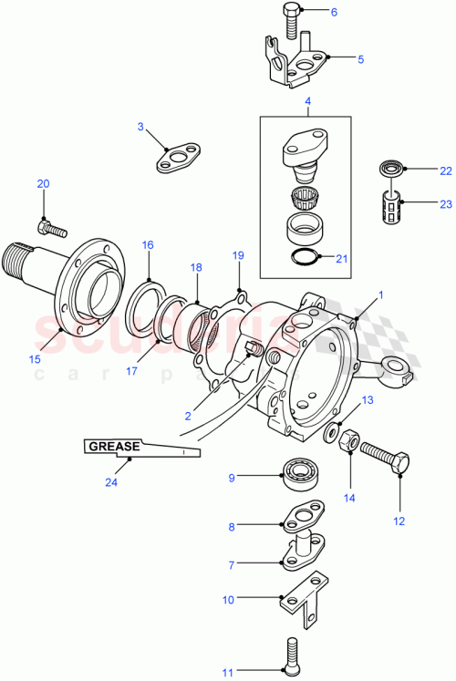 Part Diagram for Land Rover TYX100570