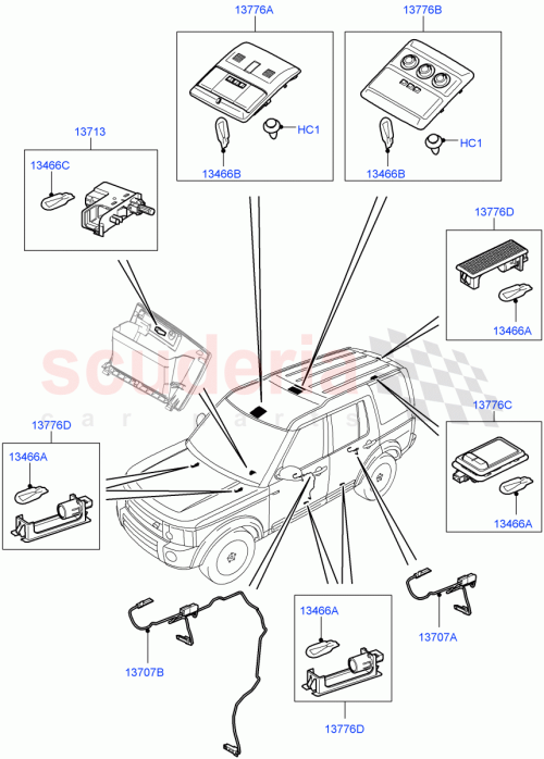 Part Diagram for Land Rover XDE500720LUM