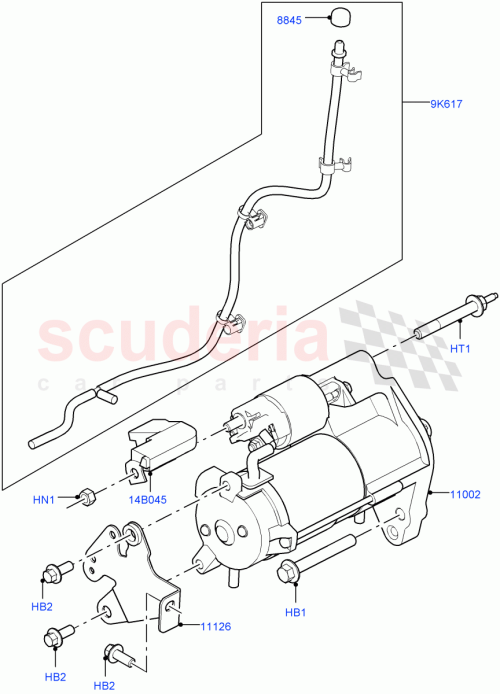 Part Diagram for Land Rover LR091615