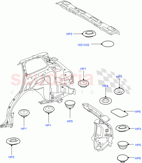 Part Diagram for Land Rover AYB100760