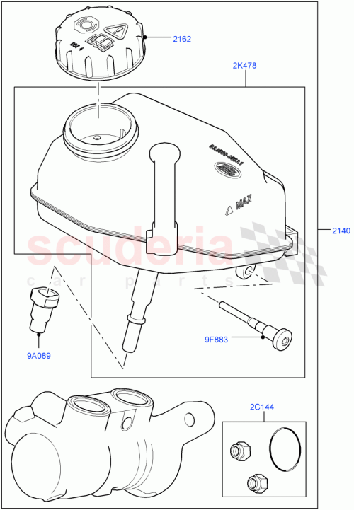 Part Diagram for Land Rover LR061403