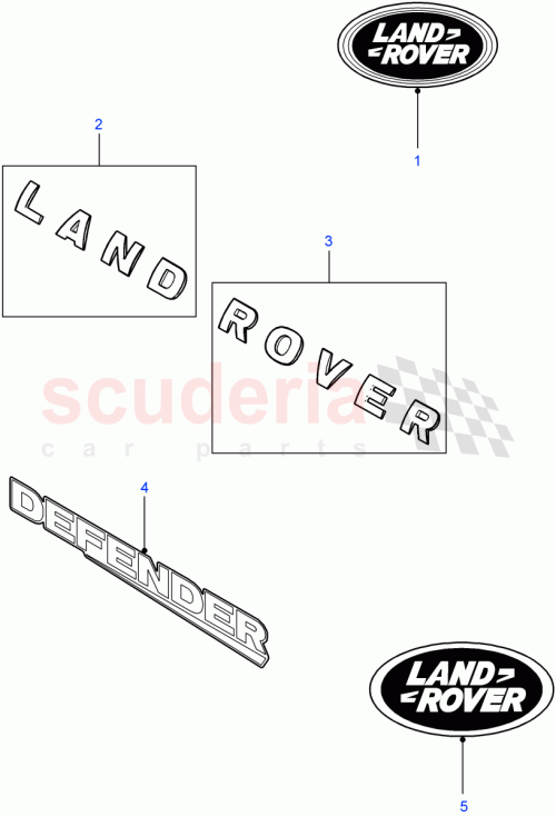 Part Diagram for Land Rover DAH500340