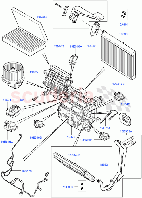 Part Diagram for Land Rover PCE500010