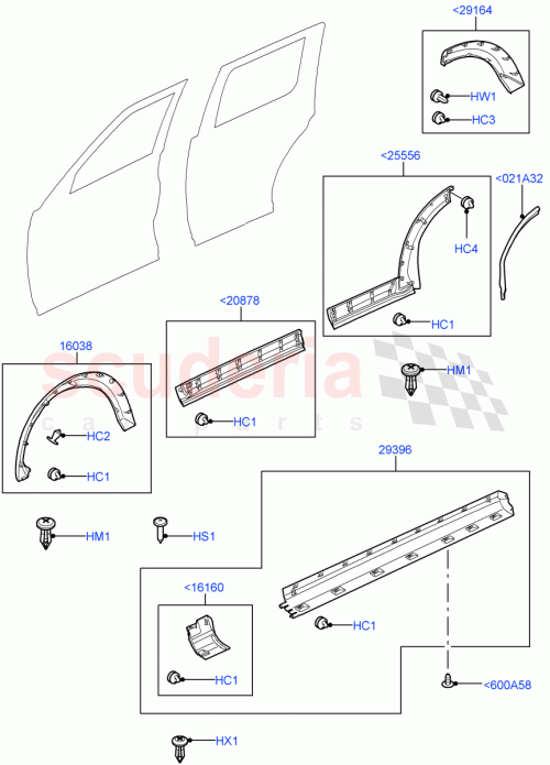 Part Diagram for Land Rover DYC500110