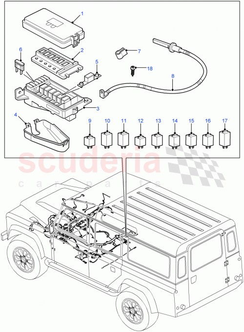 Part Diagram for Land Rover LR021817